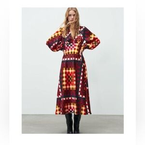 Zara Polka Dot Long Sleeve Dress. Size XXL.